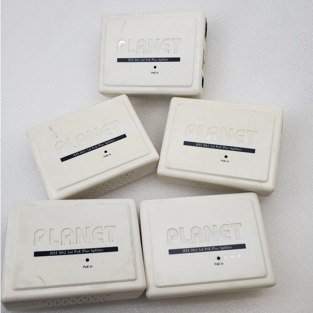 5pc PLANET POE-161S IEEE 802.3at Gigabit Power over Ethernet (PoE+) Splitters